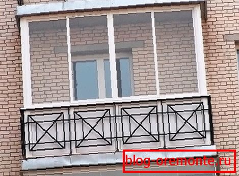 Glass facade of the balcony