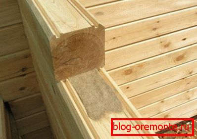 Walls of profiled timber Walls of profiled timber