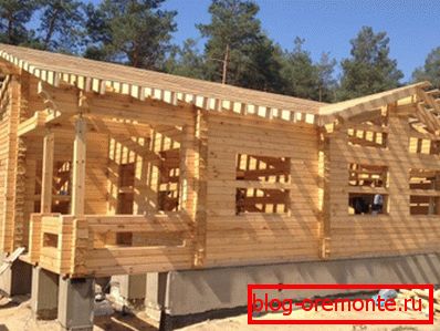Construction of the house from the profiled timber