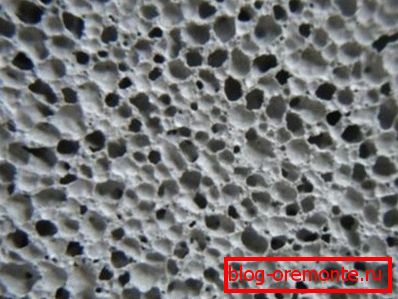 The structure of foam concrete. The structure of foam concrete.