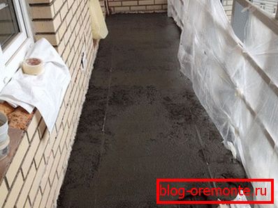 Screed over the heated floor