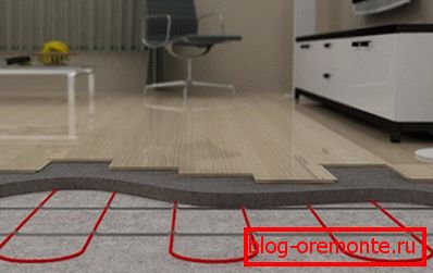Screed floor heating