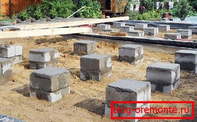 Pile foundation for aerated concrete frame Pile foundation for aerated concrete frame
