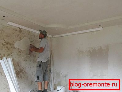 How to glue baguettes on the ceiling