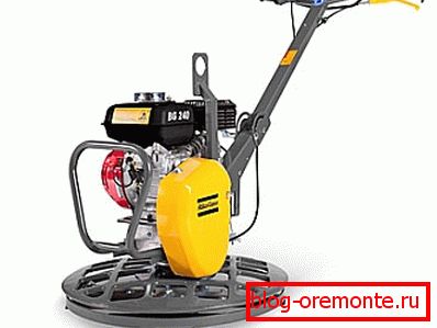 Such equipment is used for large rooms. For example, for smoothing a concrete floor in parking lots Such equipment is used for large rooms. For example, for smoothing a concrete floor in parking lots