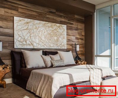 Dark laminate in the bedroom