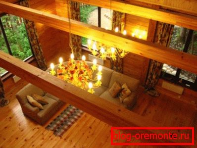 Amazing atmosphere of a wooden house Amazing atmosphere of a wooden house