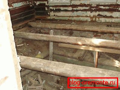 Deepening the floor in a wooden house Deepening the floor in a wooden house
