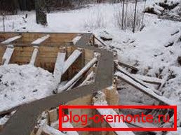 Laying strip foundation in winter Laying strip foundation in winter