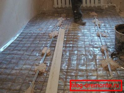 Set guidelines for alignment screed Set guidelines for alignment screed