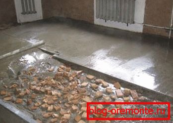 Concrete floor device Concrete floor device