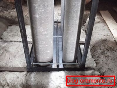 Asbestos-cement chimney insulation