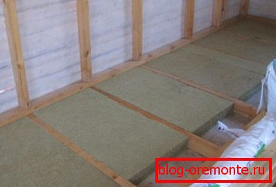 Warming of floors in a log house is made in a similar way. Warming of floors in a log house is made in a similar way.