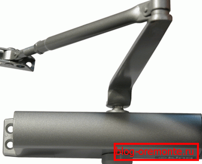 Installation options for door closer Installation options for door closer
