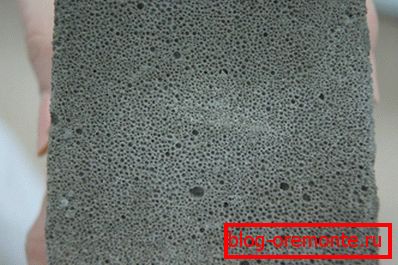 The internal structure of foam concrete The internal structure of foam concrete
