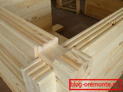 The construction of the walls of profiled timber