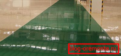 Floor opening with polyurethane paint