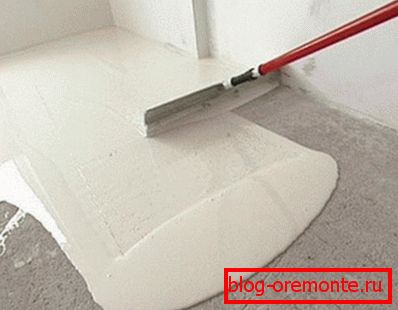 Leveling concrete with self-leveling compound