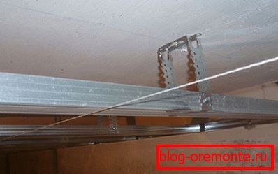 Alignment of the frame for drywall Alignment of the frame for drywall