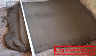 Cement layer leveling Cement layer leveling