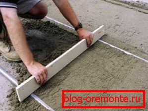 Align cement screed Align cement screed
