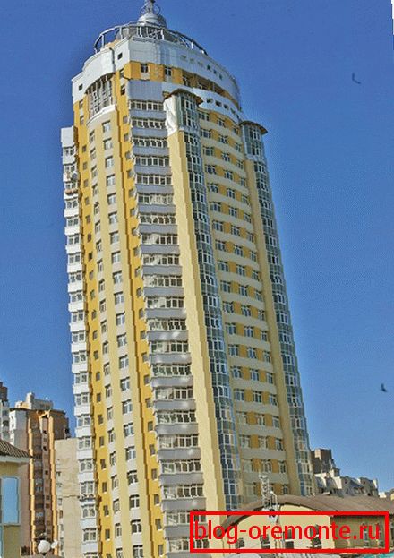 High-rise with ventilated facade