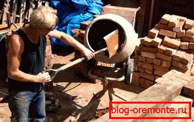 Loading components into the drum. Loading components into the drum.