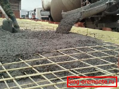 Pouring concrete mix reinforcement with attached wires Pouring concrete mix reinforcement with attached wires