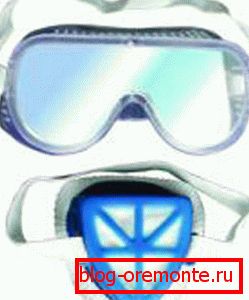 Safety glasses and a respirator will save your eyes and respiratory organs from dust. Safety glasses and a respirator will save your eyes and respiratory organs from dust.