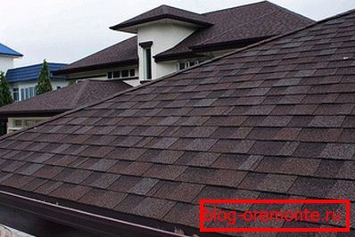 Dependence on the structure of the roofing material