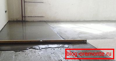 Consumption of solution depends on the thickness of the screed.