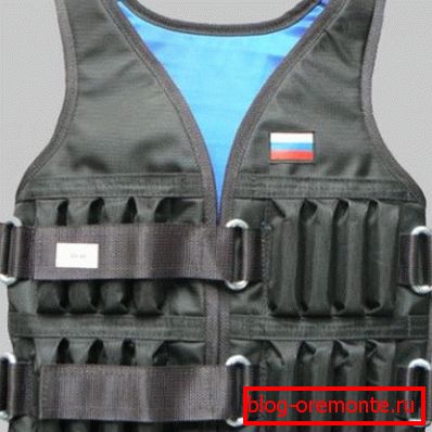 Vest with weighting Vest with weighting
